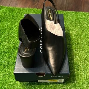 Cole Haan Black Leather Vania Heels 
